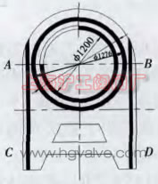 電動(dòng)閘閥閥座圈堆焊合金示意圖(圖 2)